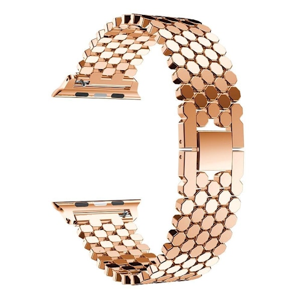 SKALO Fish Scale Metalliranneke Apple Watch Series 10 46mm - Valitse väri Pink gold