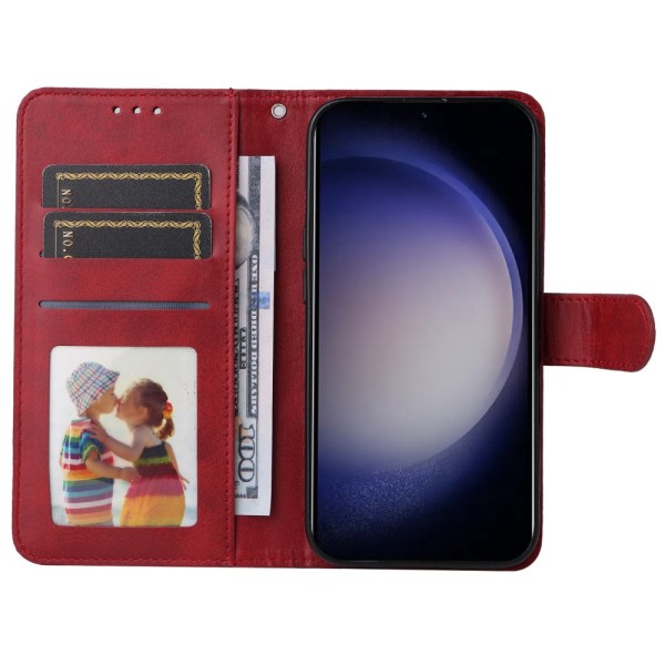 SKALO Samsung S24 PU-Läder Plånboksfodral - Fler färger Röd