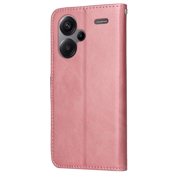 SKALO Xiaomi Redmi Note 13 Pro+ PU-nahkainen Lompakkokotelo - Valitse väri Pink