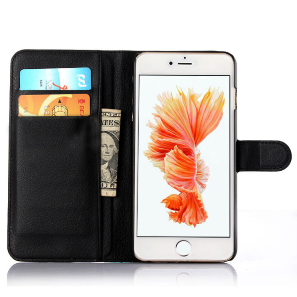 Plånboksfodral i PU-Läder Rundad Flärp till iPhone 6/6S - fler f Vit