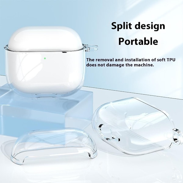 SKALO AirPods 4 Transparent TPU Fodral Transparent