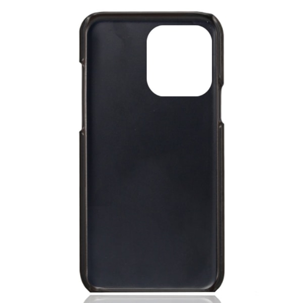 SKALO iPhone 15 Pro PU-nahkainen Korttikotelo - Musta Black