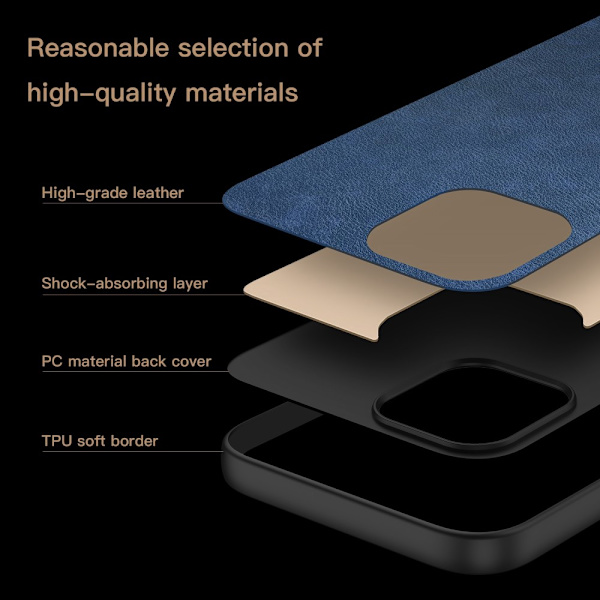 SKALO OnePlus Nord 4 PU-Läder Hybrid Skal - Blå Blå