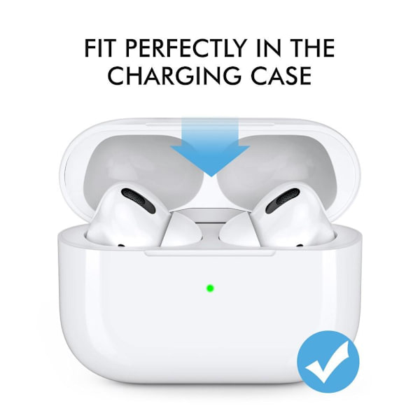 AHASTYLE AirPods Pro 1/2 Silikone Ørepropper S+M+L - Hvid White