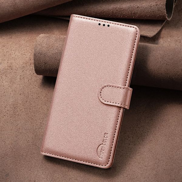 BINFEN COLOR Google Pixel 9/9 Pro Litchi Plånboksfodral Rosa guld
