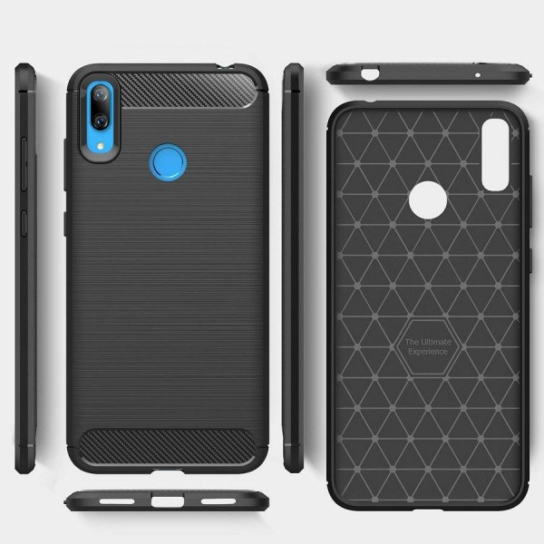 Iskunkestävä Armor Carbon TPU-suojus Huawei Y7 2019 - Musta - lisää f Black