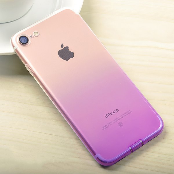 Gradienttivärinen silikoni-TPU-kotelo iPhone 7/8:lle - lisää värejä Orange