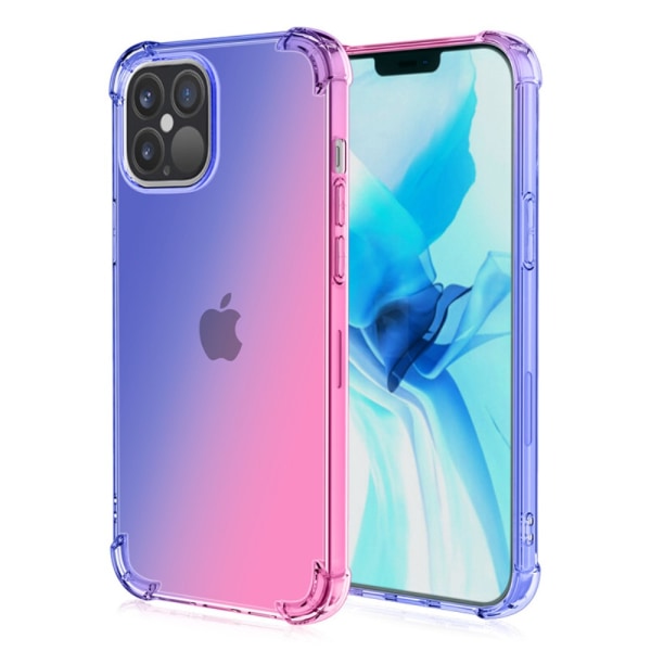 SKALO iPhone 15 Plus Gradient Extra strong TPU-skal - Blå/Rosa multifärg