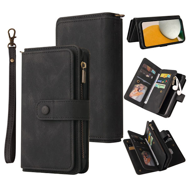 SKALO Samsung A15 4G Big Wallet 17-RUM Pungetui - Sort Black