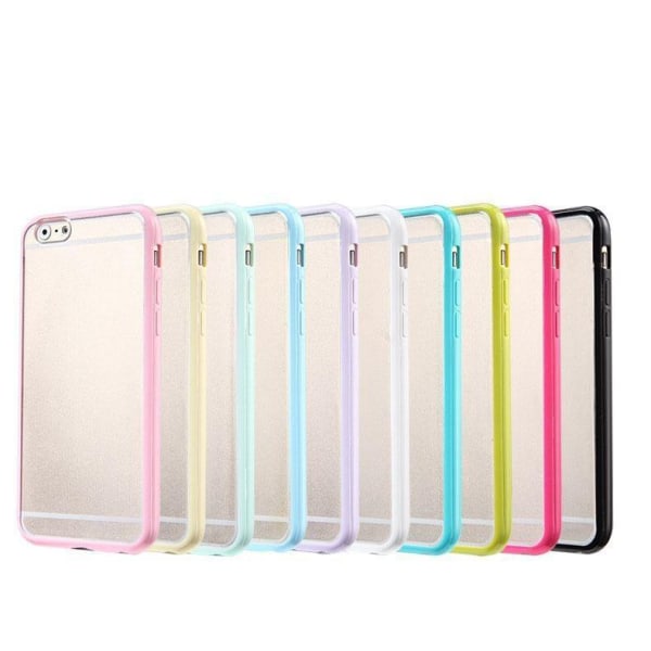 Frostat Transparent skal med färgad ram iPhone 5/5S/SE Light blue