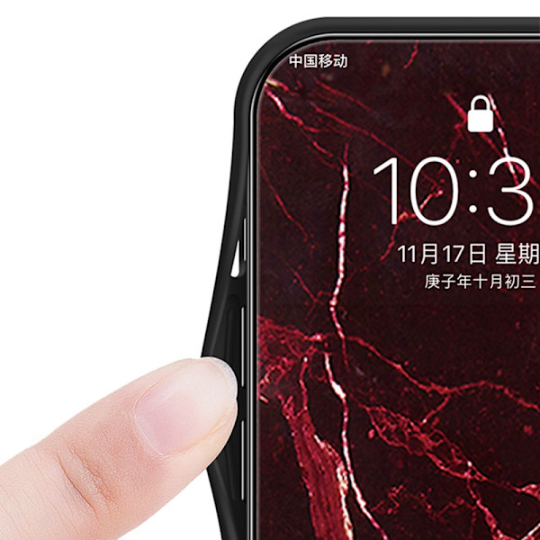 SKALO iPhone 16 Pro Max Marmor Härdat Glas TPU-skal - Motiv 2 multifärg