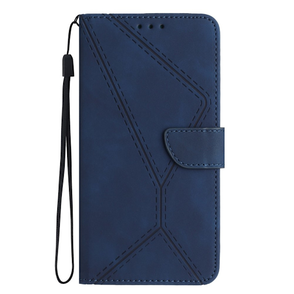 SKALO OnePlus Nord 4 PU læderpung med prægning - Blå Blue