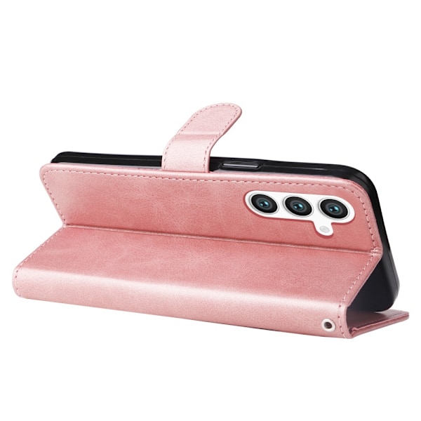 SKALO Samsung S25 Klassinen vetoketju Lompakkokotelo - Pinkki Pink