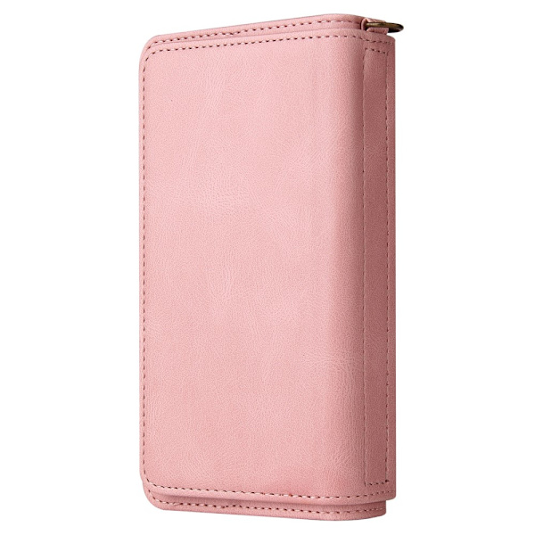 SKALO Google Pixel 8 Big Wallet 17-FACK Plånboksfodral - Rosa Rosa