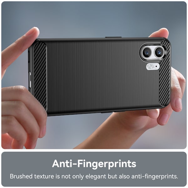 SKALO Nothing Phone (2) Armor Carbon Iskunkestävä TPU suojakuori - Valitse väri Black