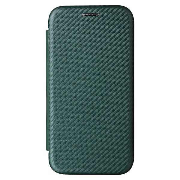 SKALO iPhone 16e Carbon Fiber Flip Cover - Grøn Green