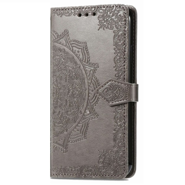SKALO iPhone 14 Mandala Plånboksfodral - Grå grå