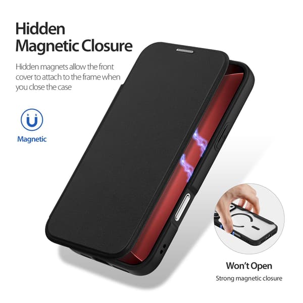 DUX DUCIS Skin X Pro Flip Cover til iPhone 18 Pro - Sort Black