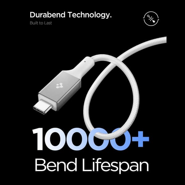 Spigen EB10015CC Essential USB-C-kabel 100W 1.5m - Vit Vit