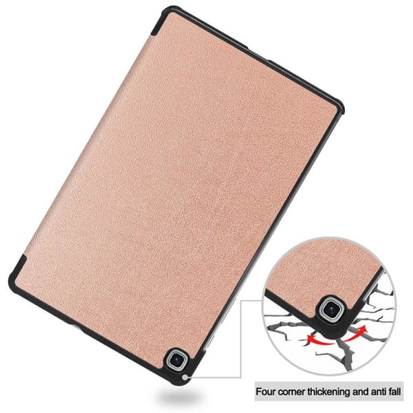 SKALO Samsung Tab S6 Lite Trifold Suojakotelo - Ruusukulta Pink gold