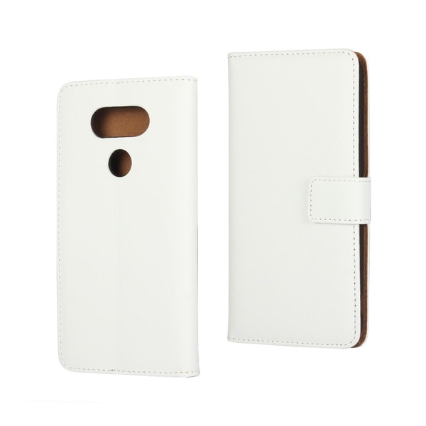 Plånboksfodral Äkta Skinn LG G5 - fler färger Vit