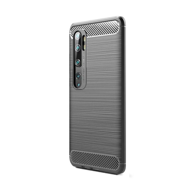 Iskunkestävä Armor Carbon TPU-suojus Xiaomi Mi Note 10 / Note 10 Pro Grey