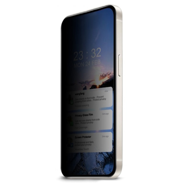 SKALO Google Pixel 9 Pro XL Privacy Hærdet Glas Skærmbeskyttelse - Sort Black