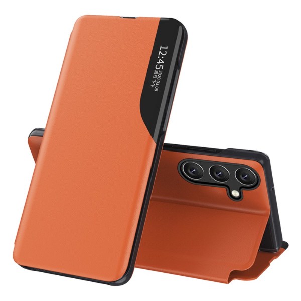 SKALO Samsung A15 4G Clear View Window Fodral - Orange Orange