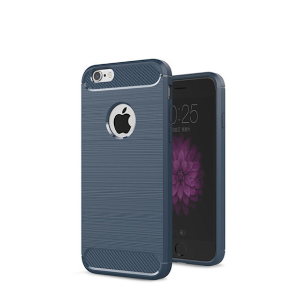 SKALO iPhone 6/6S Armor Carbon Stødsikker TPU-cover - Vælg farve Blue