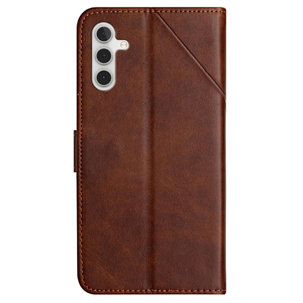 SKALO Samsung A54 5G Embossed Plånboksfodral i PU-Läder - Mörkbrun Mörkbrun