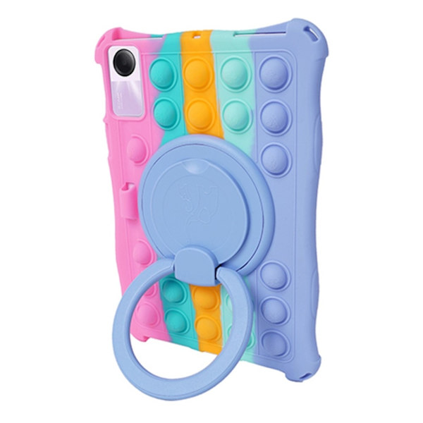 SKALO Xiaomi Redmi Pad SE Stöttåligt Armor Popit Silikon Skal - Rainbow multifärg