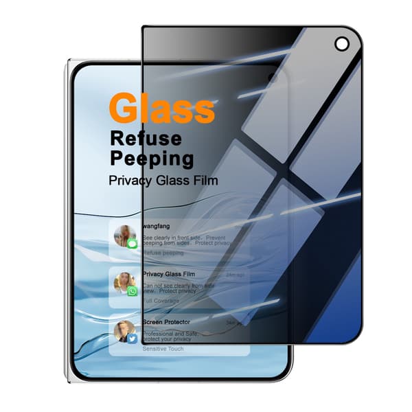 IMAK Privacy Hærdet Glas til iPhone Duo - Sort Black