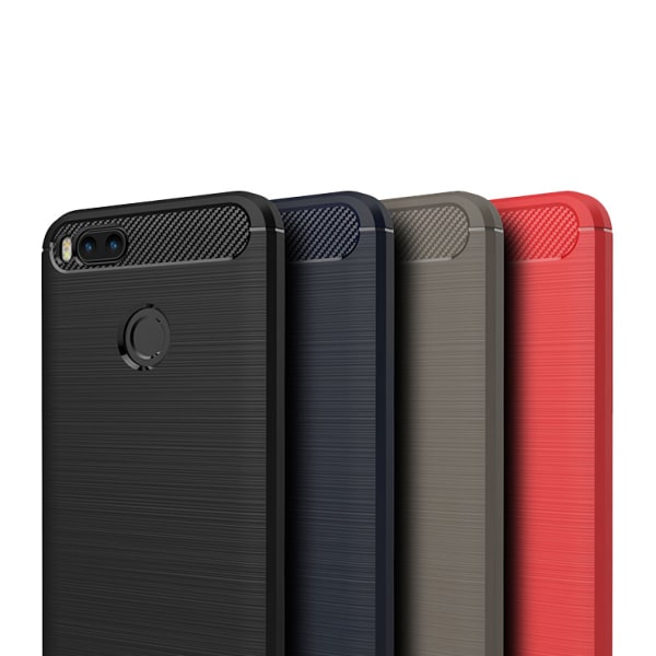 Stødsikker Armour Carbon TPU etui Xiaomi Mi A1 - flere farver Black