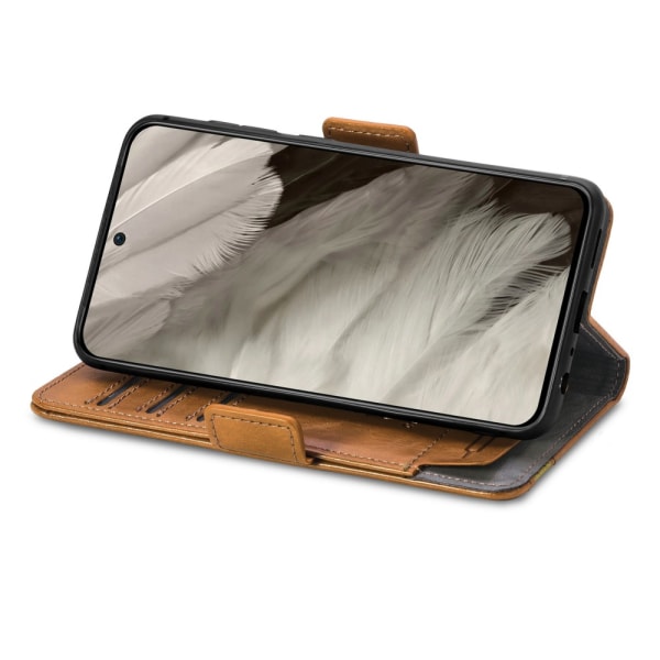 SKALO Google Pixel 8 002 Series CASENEO Premium PU-læderpung - Lys brun Light brown