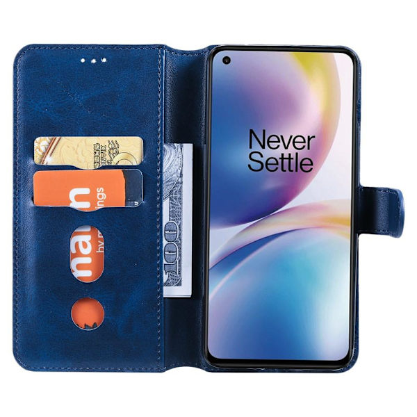 SKALO OnePlus Nord 2 Klassiskt Plånboksfodral - Blå Blå