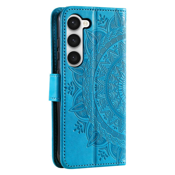 SKALO Samsung S23 Mandala Flip Cover - Blå Blue