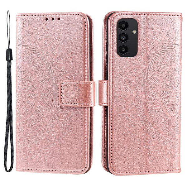 SKALO Samsung A13 4G Mandala lompakkokotelo - Ruusukulta Pink gold