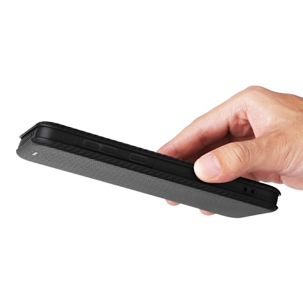 SKALO Samsung A26 5G Carbon Fiber Plånboksfodral - Svart Svart