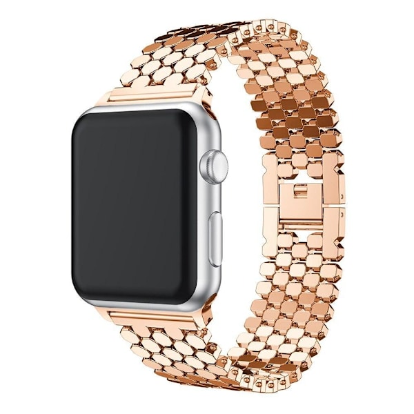 SKALO Fish Scale Metalliranneke Apple Watch Ultra 49mm - Valitse väri Pink gold