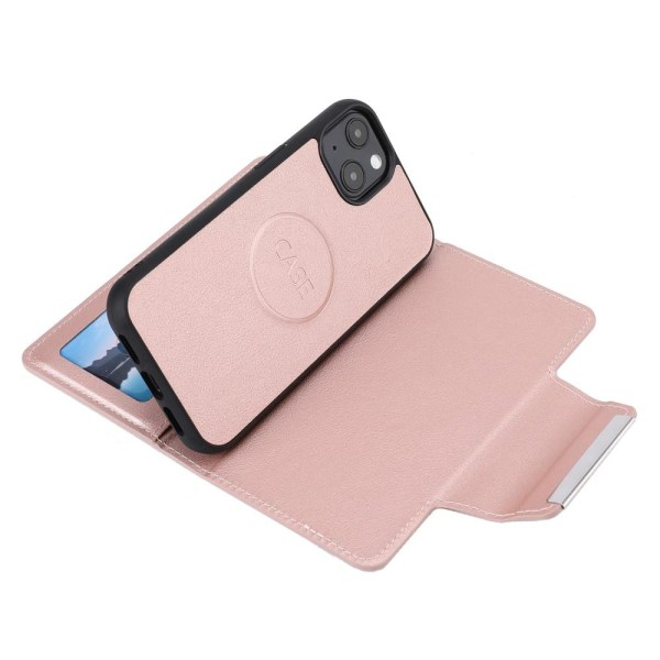 SKALO iPhone 13 DOLIZMA 2 i 1 Magnet Plånboksfodral - Roséguld Pink gold