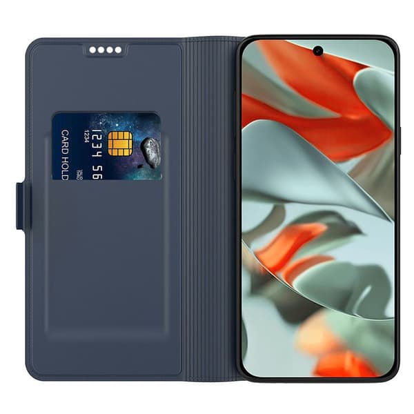 SKALO Ultratunn design Plånboksfodral för Google Pixel 11 Pro - Blå Blå