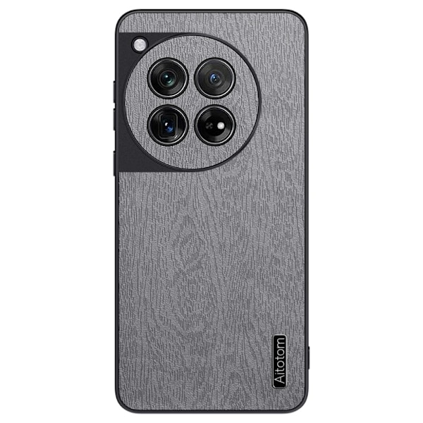 SKALO OnePlus 12 5G PU-Läder Hybrid Skal - Grå grå