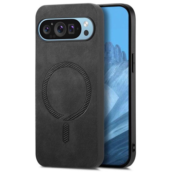 SKALO Google Pixel 9/9 Pro PU læder Hybrid Cover - Sort Black