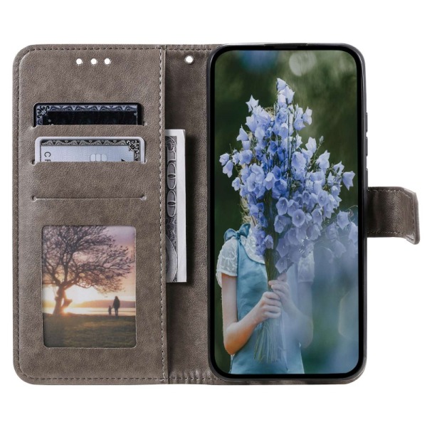 SKALO Samsung S23 Mandala Plånboksfodral - Grå grå
