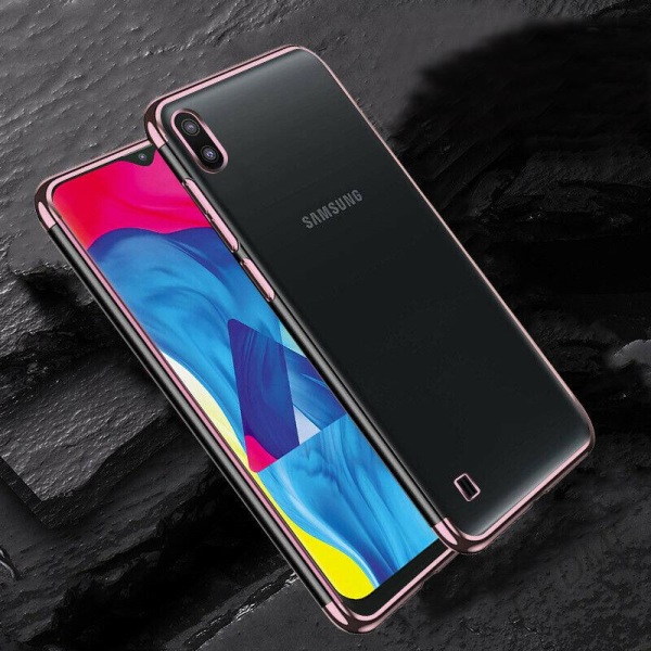 Design TPU cover Electro Plating til Samsung A10 - flere farver Black