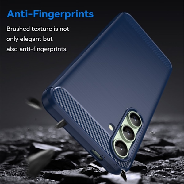 SKALO Samsung S24 FE Armor Carbon Stødsikker TPU-cover - Vælg farve Blue