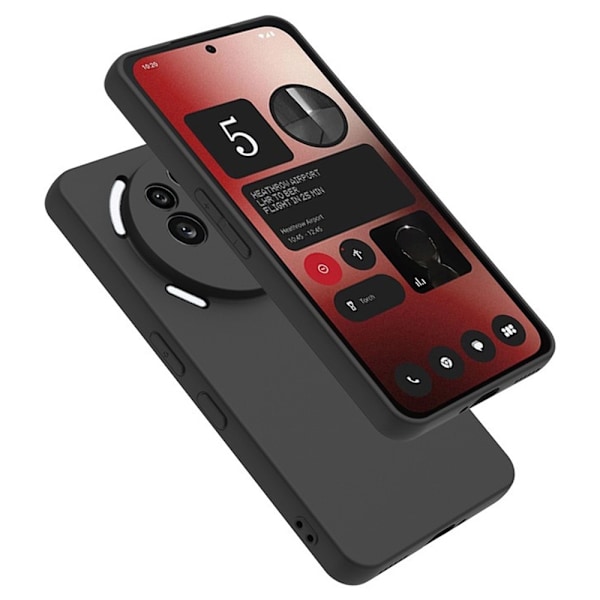 SKALO Nothing Phone (3a) Pro 5G Mattamusta Ultraohut TPU Suojakuori - Musta Black