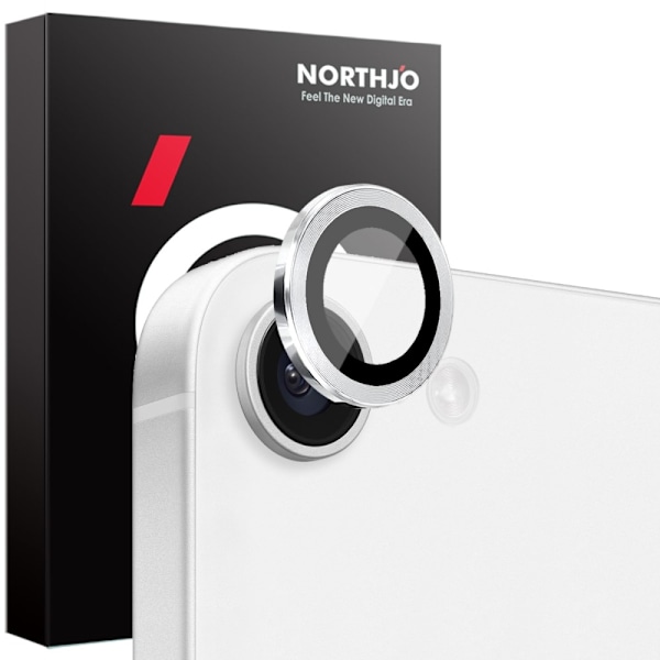 SKALO iPhone 16e NORTHJO Kameraskydd Metallring - Silver Silver