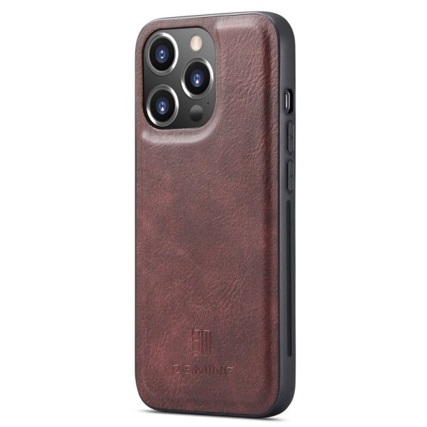 DG MING iPhone 14 Pro 2-i-1 Magnet Plånboksfodral - Röd Röd