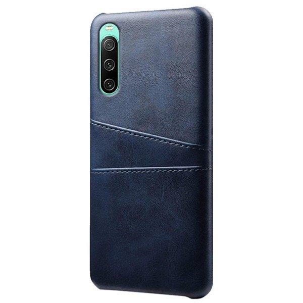 SKALO Sony Xperia 10 IV PU-nahkainen Korttikotelo - Sininen Blue